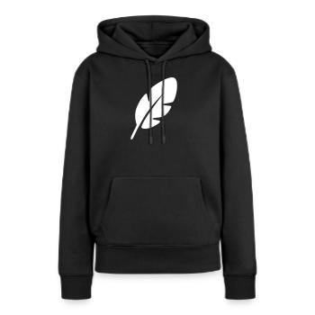 Source - Sweat à capuche Premium bio Femme - noir - Devant - Julia (174cm)