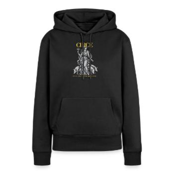Circé - Déesse de la Magie et de la Sorcellerie - Sweat à capuche Premium bio Femme - noir - Devant - Julia (174cm)