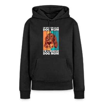 Rettungshund Mama Tierheimarbeiter - Frauen Premium Bio Hoodie - Schwarz - Vorne - Julia (174cm)