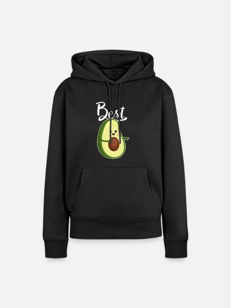 Best couple-Avocado Liebe Geschenk Partner Shirt - Frauen Premium Bio Hoodie - Schwarz