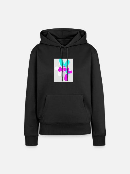 Edgar white - Frauen Premium Bio Hoodie - Schwarz