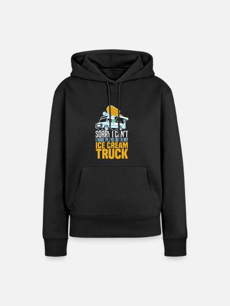 Eisverkäufer Eis Truck Eiswagen - Frauen Premium Bio Hoodie - Schwarz