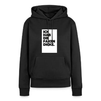 Berlin Berlinerin Berliner Dialekt Berlinerisch - Frauen Premium Bio Hoodie - Schwarz - Vorne - Julia (174cm)
