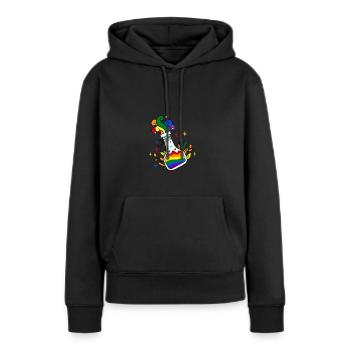 LGBT Gay Pride Potion Gay Pride - Sweat à capuche Premium bio Femme - noir - Devant - Julia (174cm)