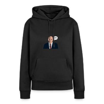 Alain Berset dit Rester à la maison - Sweat à capuche Premium bio Femme - noir - Devant - Julia (174cm)