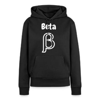 beta - Sweat à capuche Premium bio Femme - noir - Devant - Julia (174cm)