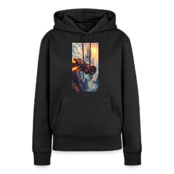 Cyberpunk Car - Frauen Premium Bio Hoodie - Schwarz - Vorne - Julia (174cm)