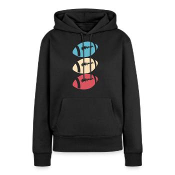 Amerikanischer Football amerikanisch Vektor Stolz - Frauen Premium Bio Hoodie - Schwarz - Vorne - Julia (174cm)