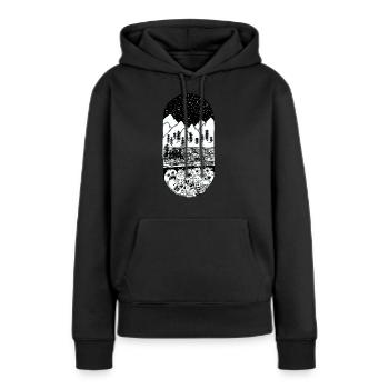 Pile of Monsters - Frauen Premium Bio Hoodie - Schwarz - Vorne - Julia (174cm)
