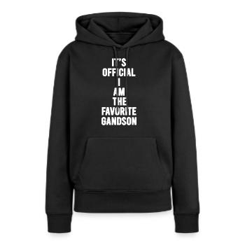 Petit-fils préféré - Sweat à capuche Premium bio Femme - noir - Devant - Julia (174cm)