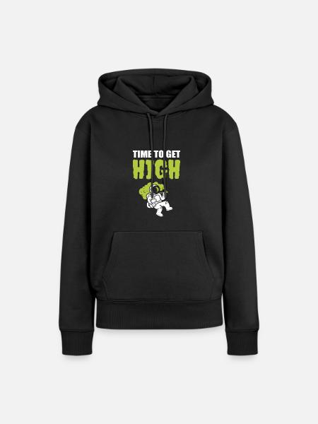 Hoch werden Raumfahrer Geschenk - Frauen Premium Bio Hoodie - Schwarz