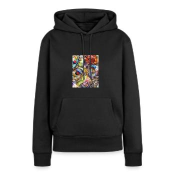 Colorful motorcycles - Women’s Premium Organic Hoodie - black - Front - Julia (174cm)