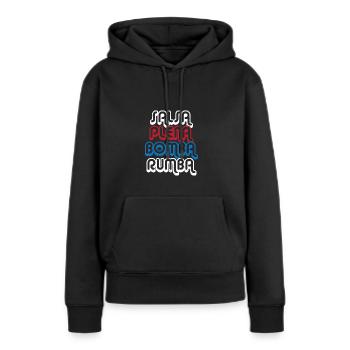 Danseuse de salsa Danseuse - Sweat à capuche Premium bio Femme - noir - Devant - Julia (174cm)