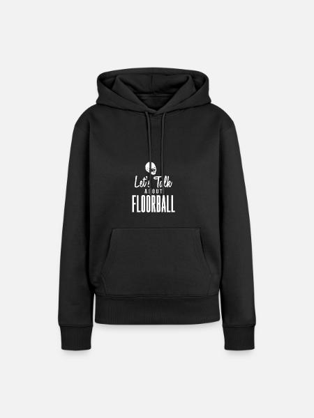 Lustiges Unihockey Floorball T Shirt Geschenk - Dame Premium hoodie, økologisk bomuld - sort
