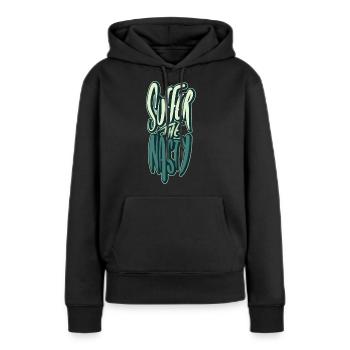 SufferTheNasty #1 - Sweat à capuche Premium bio Femme - noir - Devant - Julia (174cm)