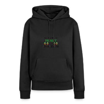 Don't Work for Money, Get Dividends - Frauen Premium Bio Hoodie - Schwarz - Vorne - Julia (174cm)