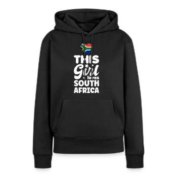Südafrika Flagge Afrika Südafrikanische Fahne - Frauen Premium Bio Hoodie - Schwarz - Vorne - Julia (174cm)