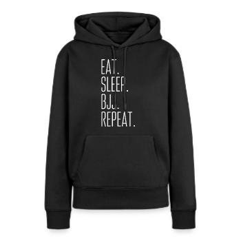 BJJ Brazilian Jiu Jitsu - Frauen Premium Bio Hoodie - Schwarz - Vorne - Julia (174cm)
