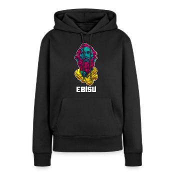 God logo bl - Women’s Premium Organic Hoodie - black - Front - Julia (174cm)
