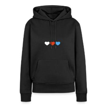 IMG 5135 - Frauen Premium Bio Hoodie - Schwarz - Vorne - Julia (174cm)