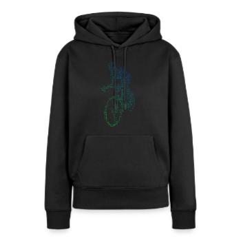 Vélo de route pour femmes Vélo de route Vélo de route - Sweat à capuche Premium bio Femme - noir - Devant - Julia (174cm)