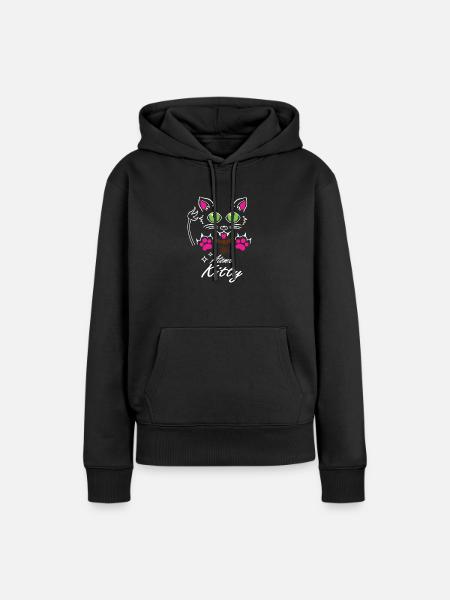 Atomic Kitty #2 - Black Shirt - Frauen Premium Bio Hoodie - Schwarz