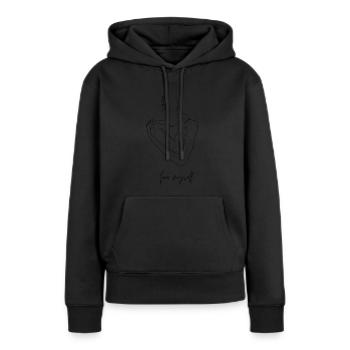 Love myself - Frauen Premium Bio Hoodie - Schwarz - Vorne - Julia (174cm)