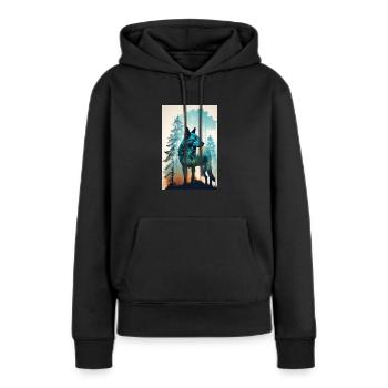 Wunderschöner Wachhund - Frauen Premium Bio Hoodie - Schwarz - Vorne - Julia (174cm)