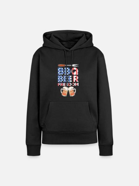 BBQ - Frauen Premium Bio Hoodie - Schwarz