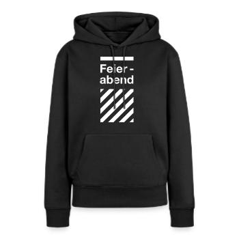 Feierabend - White - Frauen Premium Bio Hoodie - Schwarz - Vorne - Julia (174cm)