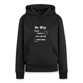 Jiu Jitsu Selbstverteidigung - Frauen Premium Bio Hoodie - Schwarz - Vorne - Julia (174cm)