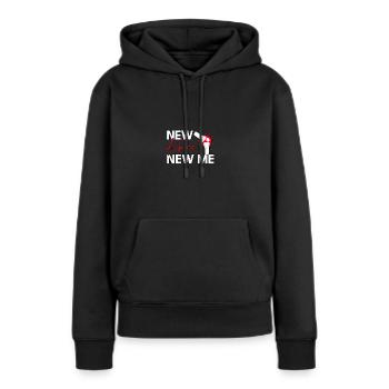 Nouveau genou Nouvelle chirurgie du genou - Sweat à capuche Premium bio Femme - noir - Devant - Julia (174cm)