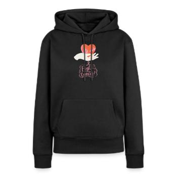 Kampf gegen Krebs - Frauen Premium Bio Hoodie - Schwarz - Vorne - Julia (174cm)