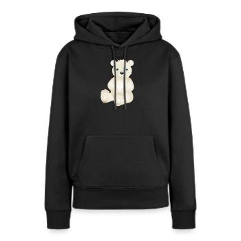 zauberhafter Eisbär als tierischer Begleiter - Frauen Premium Bio Hoodie - Schwarz - Vorne - Julia (174cm)