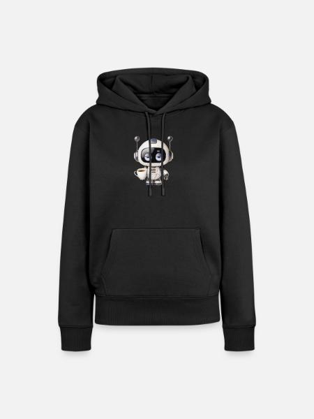 Roboter Kaffee - Frauen Premium Bio Hoodie - Schwarz