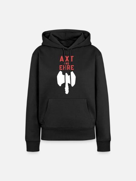 Axt und Ehre - Frauen Premium Bio Hoodie - Schwarz