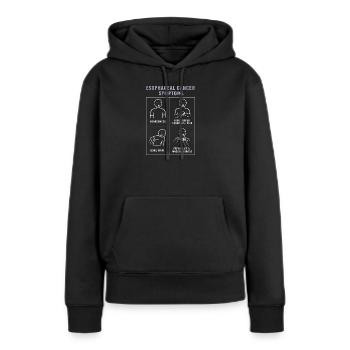 Cancer de l’œsophage Survivant du cancer de la chimiothérapie - Sweat à capuche Premium bio Femme - noir - Devant - Julia (174cm)