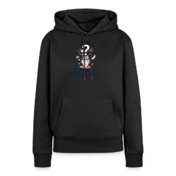 Penseur professionnel - Sweat à capuche Premium bio Femme - noir - Devant - Julia (174cm)