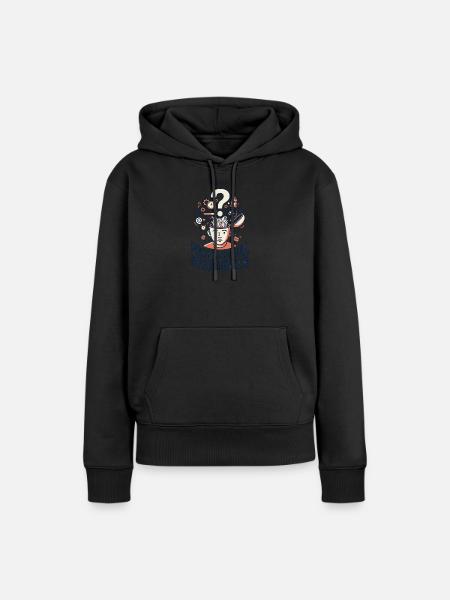 Profi Overthinker - Frauen Premium Bio Hoodie - Schwarz