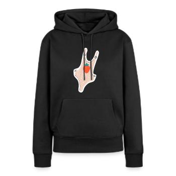 Badeanzug Sticker - Frauen Premium Bio Hoodie - Schwarz - Vorne - Julia (174cm)