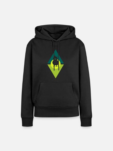 Huhn Hahn Hühnerstall - Frauen Premium Bio Hoodie - Schwarz