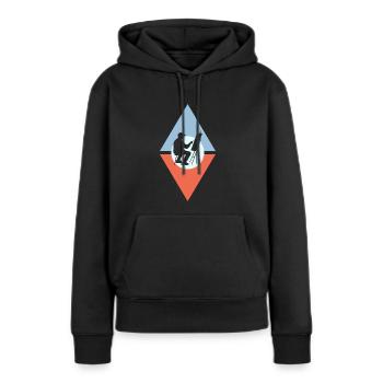 Malen Maler - Frauen Premium Bio Hoodie - Schwarz - Vorne - Julia (174cm)