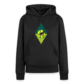 Dinosaure Rex Tyrannosaure - Sweat à capuche Premium bio Femme - noir - Devant - Julia (174cm)
