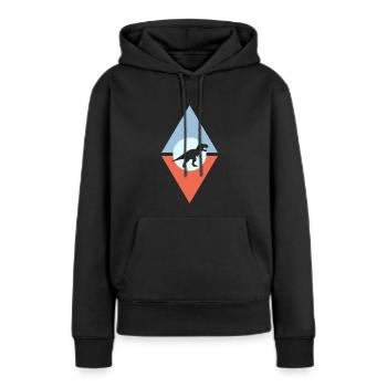Dinosaurier Reptil Dinosaurs - Frauen Premium Bio Hoodie - Schwarz - Vorne - Julia (174cm)
