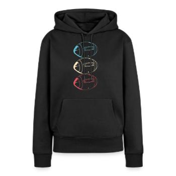 Amerikanischer Football amerikanisch Vektor Stolz - Frauen Premium Bio Hoodie - Schwarz - Vorne - Julia (174cm)