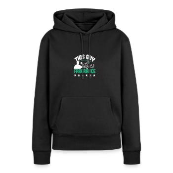 Parfüm Fragrance Perfüm Perfume Parfum Duft - Sweat à capuche Premium bio Femme - noir - Devant - Julia (174cm)
