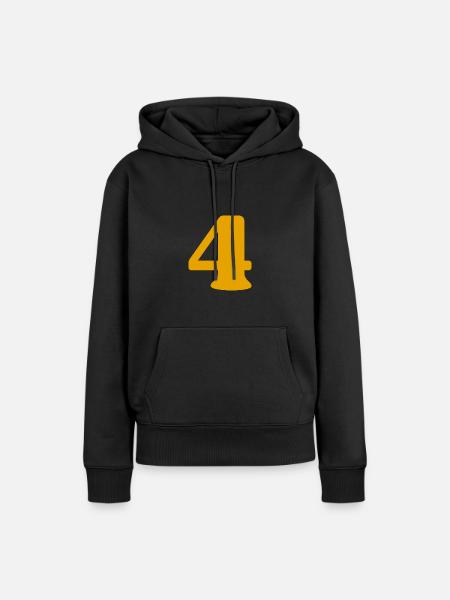 4 - Frauen Premium Bio Hoodie - Schwarz