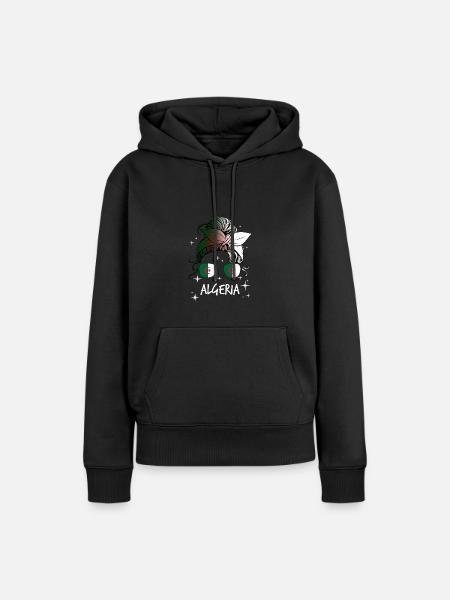 Algerien - Frauen Premium Bio Hoodie - Schwarz