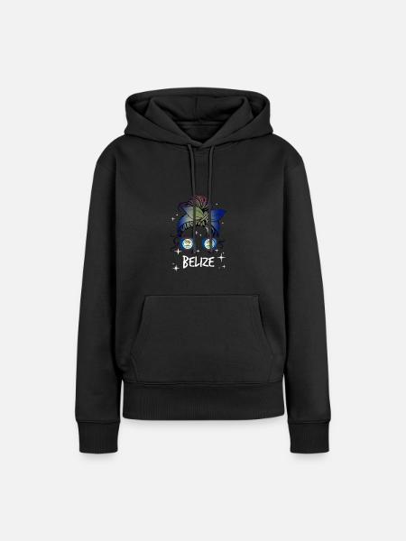 Belize - Frauen Premium Bio Hoodie - Schwarz