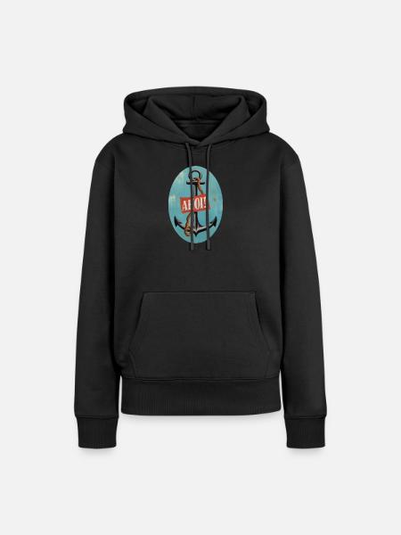 Ahoi - Frauen Premium Bio Hoodie - Schwarz